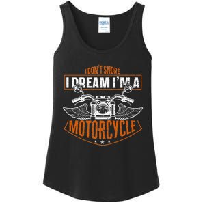 Classic Biker I Dont Snore I Dream Im A Motorcycle Ladies Essential Tank