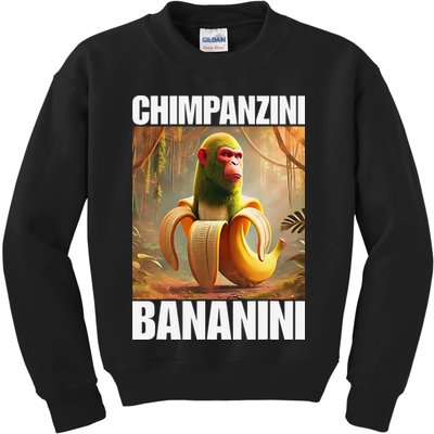 Chimpanzini Bananini - Italian Brainrot Meme Gift Kids Sweatshirt