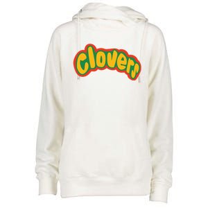 Clovers Bring It On Uniform Symbol Womens Funnel Neck Pullover Hood