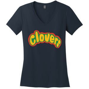 Clovers Bring It On Uniform Symbol Women's V-Neck T-Shirt