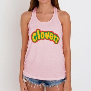 Clovers Bring It On Uniform Symbol Women's Knotted Racerback Tank