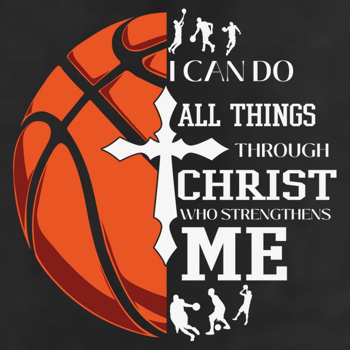 Christian Basketball I Can Do All Things Through Christ Beanie