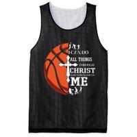 Christian Basketball I Can Do All Things Through Christ Mesh Reversible Basketball Jersey Tank