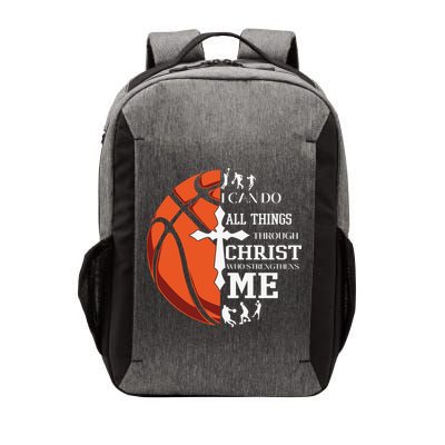 Christian Basketball I Can Do All Things Through Christ Vector Backpack