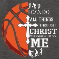Christian Basketball I Can Do All Things Through Christ Vector Backpack