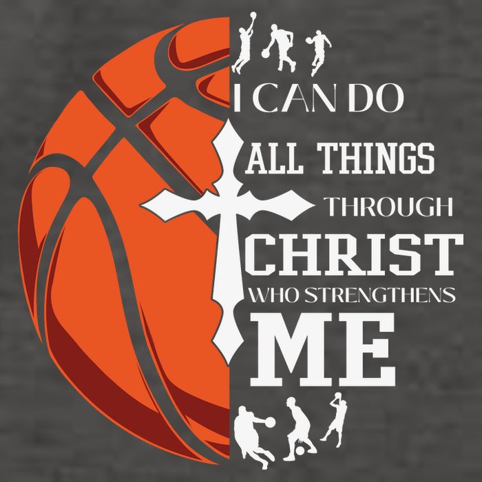 Christian Basketball I Can Do All Things Through Christ Vector Backpack
