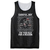 Careful Boy Im This Old For A Reason Veteran Mesh Reversible Basketball Jersey Tank