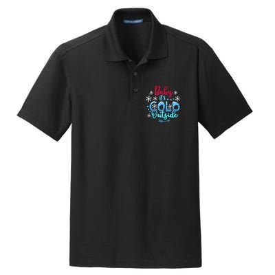 Christmas Baby ItS Cold Outside Dry Zone Grid Polo