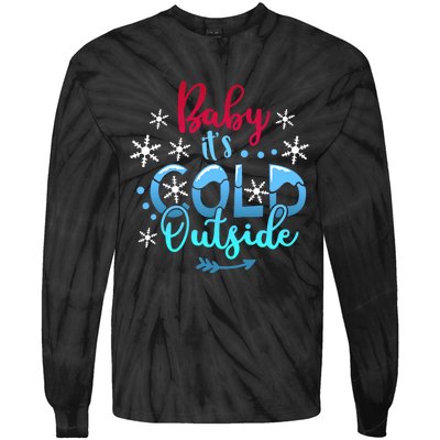 Christmas Baby ItS Cold Outside Tie-Dye Long Sleeve Shirt