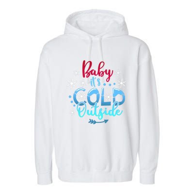 Christmas Baby ItS Cold Outside Garment-Dyed Fleece Hoodie