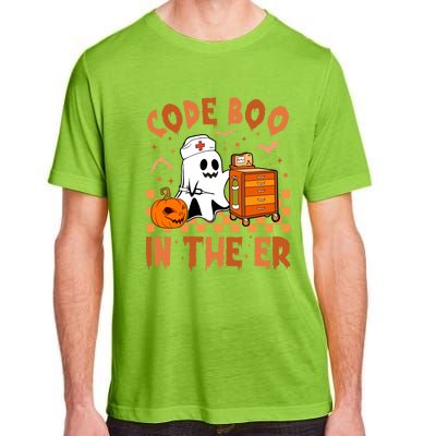 Code Boo In The Er Nurse Halloween Ghost Nurse Emergency Meaningful Gift Adult ChromaSoft Performance T-Shirt