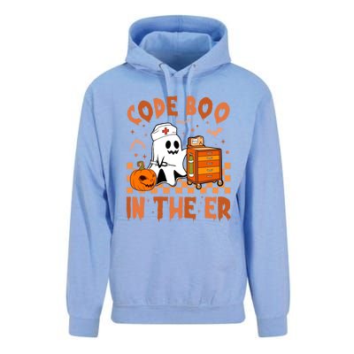 Code Boo In The Er Nurse Halloween Ghost Nurse Emergency Meaningful Gift Unisex Surf Hoodie