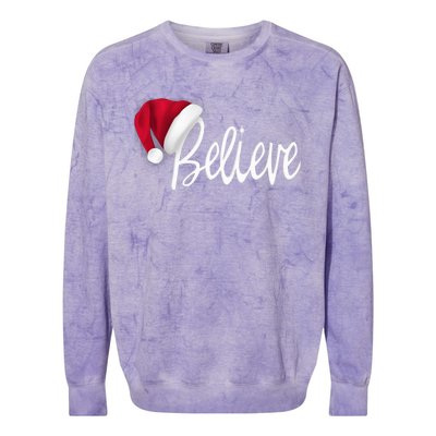 Christmas - Believe in Santa Claus Shirt Colorblast Crewneck Sweatshirt