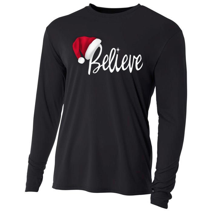 Christmas - Believe in Santa Claus Shirt Cooling Performance Long Sleeve Crew