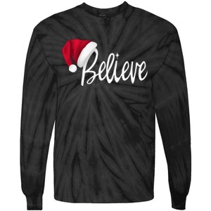 Christmas - Believe in Santa Claus Shirt Tie-Dye Long Sleeve Shirt