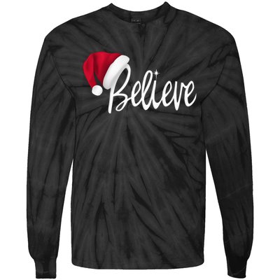 Christmas - Believe in Santa Claus Shirt Tie-Dye Long Sleeve Shirt