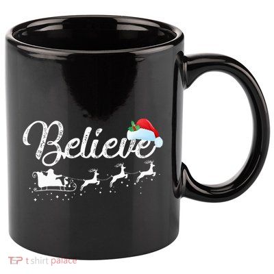 Christmas Believe in Santa Claus 11oz C Handle Ceramic Mug