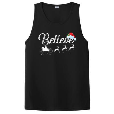 Christmas Believe in Santa Claus PosiCharge Competitor Tank