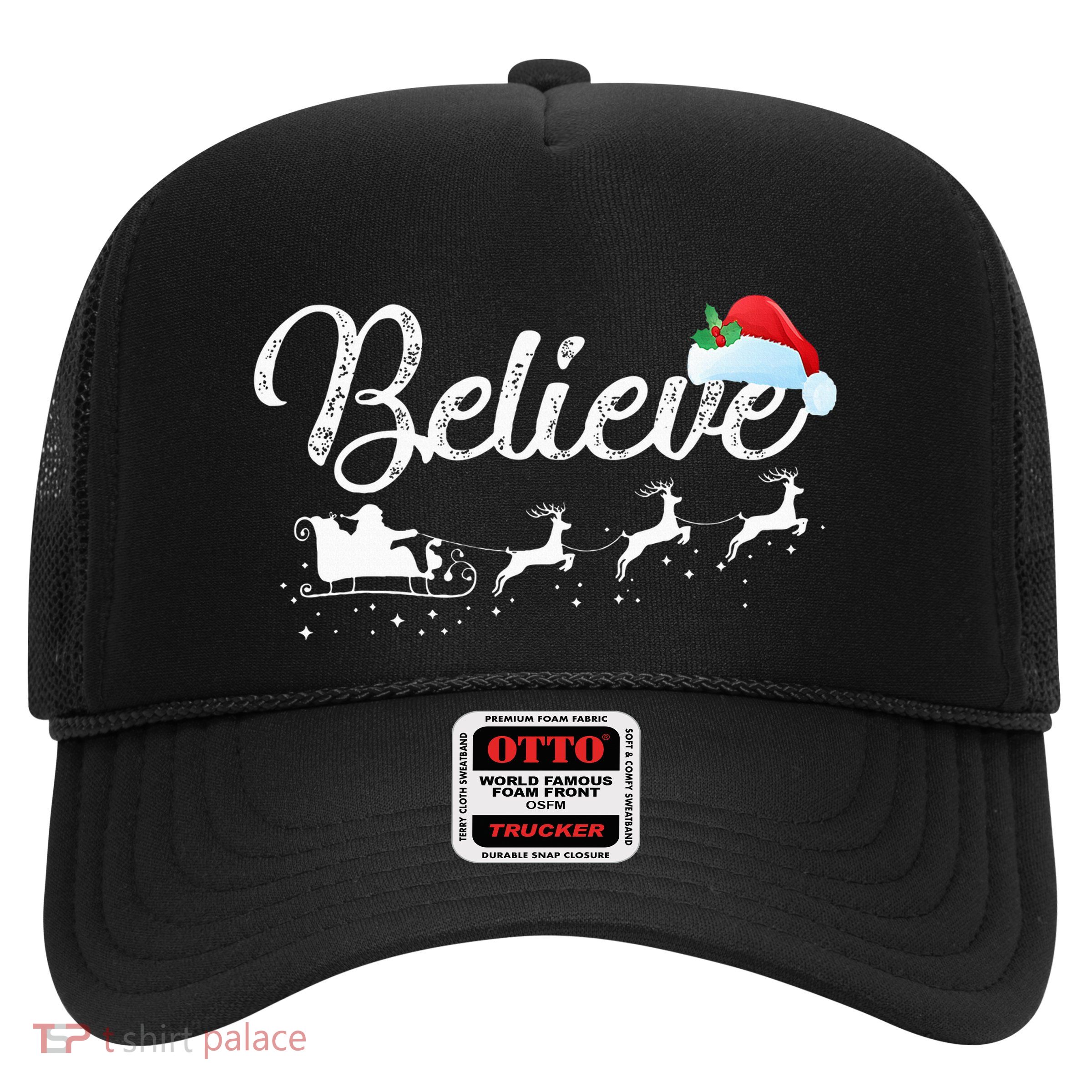 Christmas Believe in Santa Claus Trucker Hat