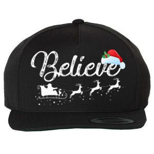 Christmas Believe in Santa Claus Wool Snapback Cap