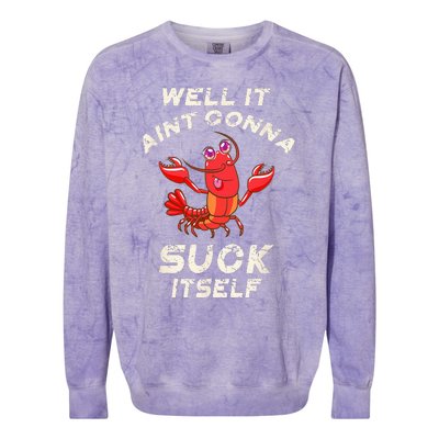 Crawfish Boil It Aint Gonna Suck Itself Lobster Colorblast Crewneck Sweatshirt