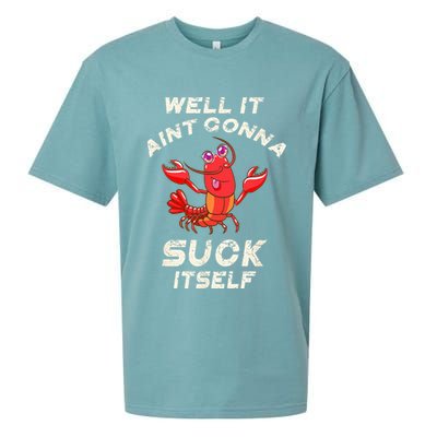 Crawfish Boil It Aint Gonna Suck Itself Lobster Sueded Cloud Jersey T-Shirt