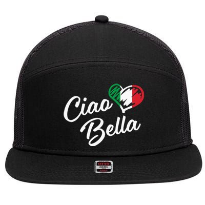 Ciao Bella Italian Hello Beautiful Gift 7 Panel Mesh Trucker Snapback Hat