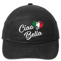 Ciao Bella Italian Hello Beautiful Gift 7-Panel Snapback Hat