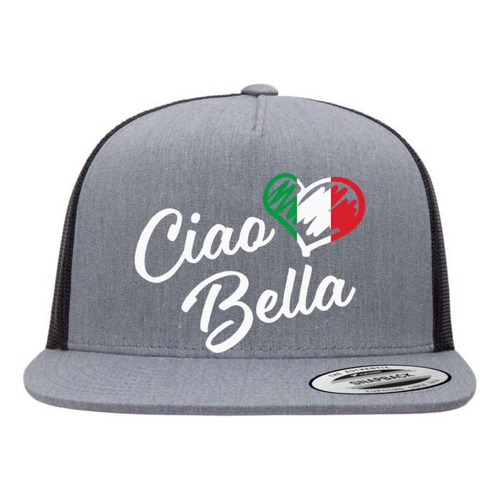 Ciao Bella Italian Hello Beautiful Gift Flat Bill Trucker Hat