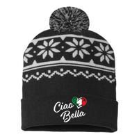 Ciao Bella Italian Hello Beautiful Gift USA-Made Snowflake Beanie