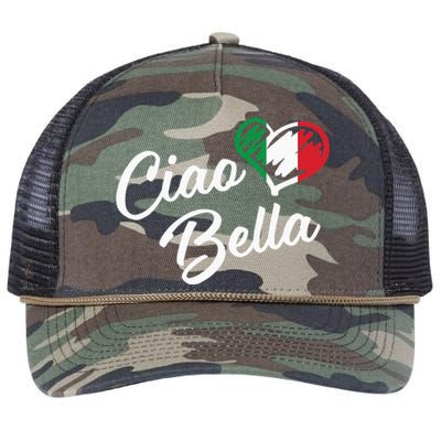 Ciao Bella Italian Hello Beautiful Gift Retro Rope Trucker Hat Cap