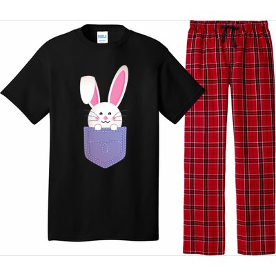 Cute Bunny In Pocket Funny Easter Bunny In Pocket Pajama Set