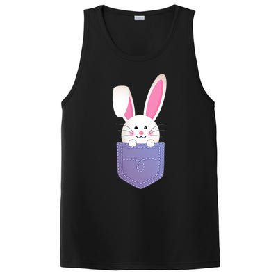 Cute Bunny In Pocket Funny Easter Bunny In Pocket PosiCharge Competitor Tank