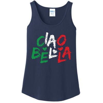 Ciao Bella Italy Flag Shirts Gift For Italians Ladies Essential Tank