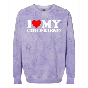 Classic Black I Love My Girlfriend Colorblast Crewneck Sweatshirt