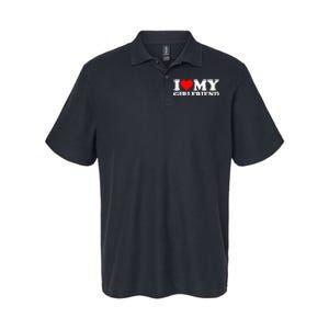 Classic Black I Love My Girlfriend Softstyle Adult Sport Polo