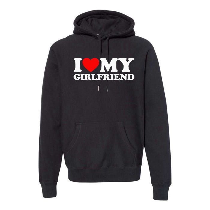 Classic Black I Love My Girlfriend Premium Hoodie