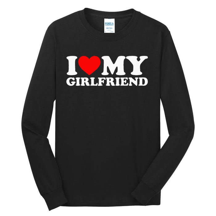 Classic Black I Love My Girlfriend Tall Long Sleeve T-Shirt