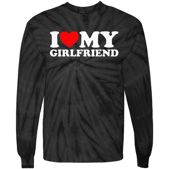 Classic Black I Love My Girlfriend Tie-Dye Long Sleeve Shirt