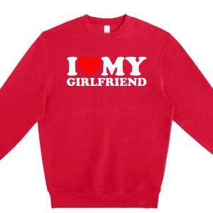 Classic Black I Love My Girlfriend Premium Crewneck Sweatshirt