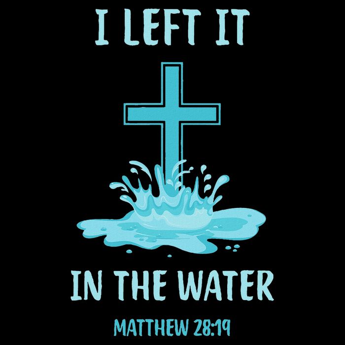 Christian Baptism I Left It In The Water Matthew 2819 Cross Flat Bill Trucker Hat