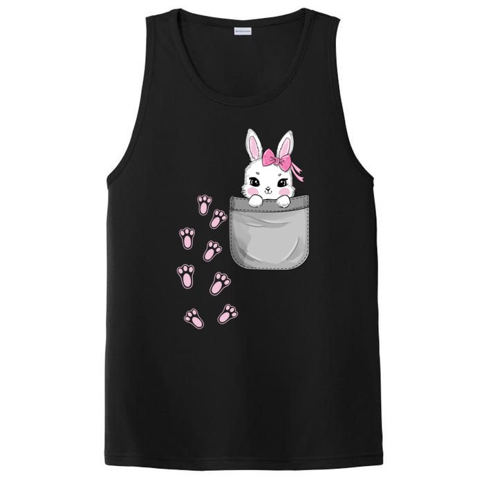 Cute Bunny In Pocket Easter Day Rabbit For Wo Girl PosiCharge Competitor Tank