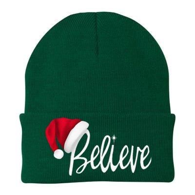 Christmas Believe In Santa Claus Knit Cap Winter Beanie