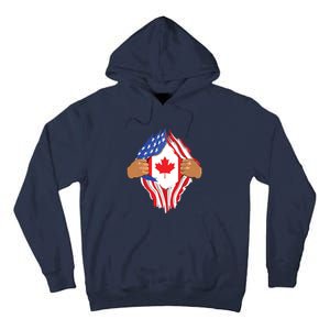 Canadian Blood Inside Me Canada Flag Tall Hoodie