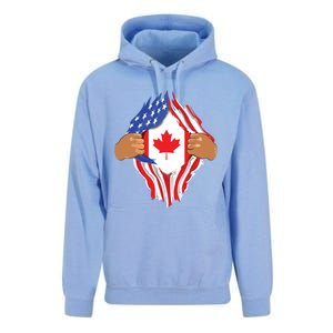 Canadian Blood Inside Me Canada Flag Unisex Surf Hoodie