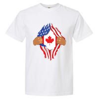 Canadian Blood Inside Me Canada Flag Garment-Dyed Heavyweight T-Shirt