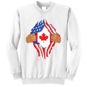 Canadian Blood Inside Me Canada Flag Sweatshirt