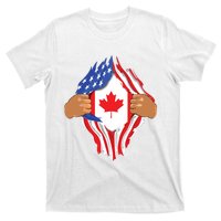 Canadian Blood Inside Me Canada Flag T-Shirt