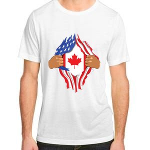 Canadian Blood Inside Me Canada Flag Adult ChromaSoft Performance T-Shirt