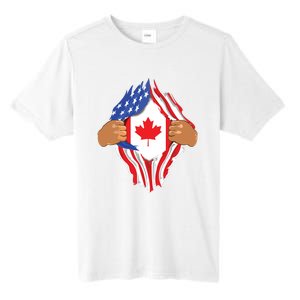 Canadian Blood Inside Me Canada Flag Tall Fusion ChromaSoft Performance T-Shirt